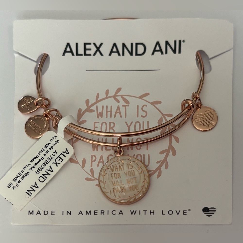 Alex and Ani Rosegold Tone Inspirational Bracelet, NWT